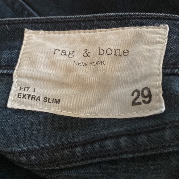 Rag & Bone fit 1 extra slim dark blue fabulous extra slim jeans from Saks - Picture 13 of 16